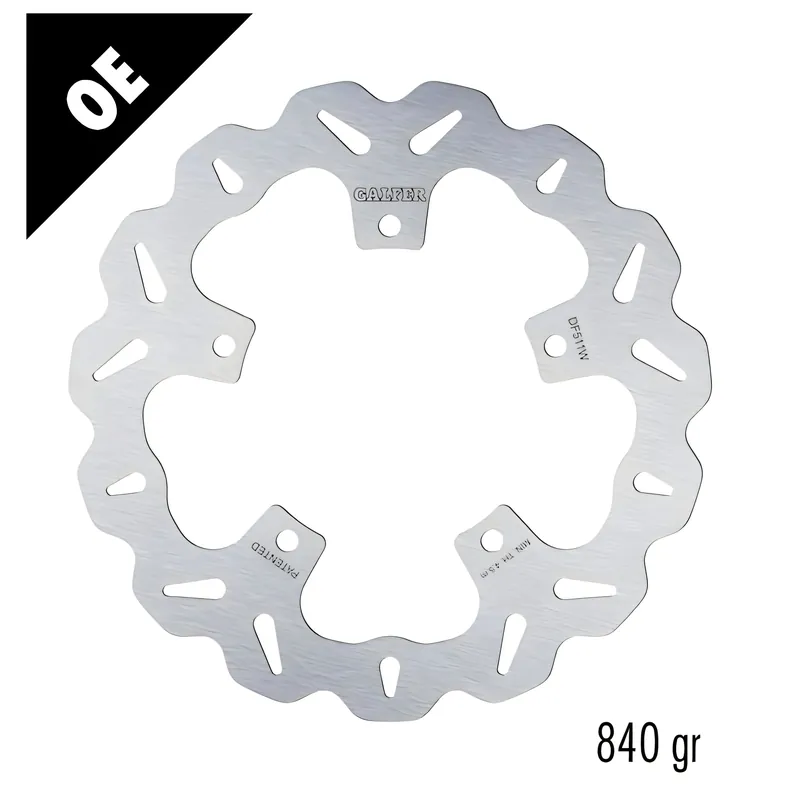 Bremsscheibe Galfer DF511W WAVE® mit ECE R90 Zulassung, starr hinten 245x5mm für Yamaha XJ6 Diversion ABS F 600 ccm Bj. 2009 - 2016 Echt