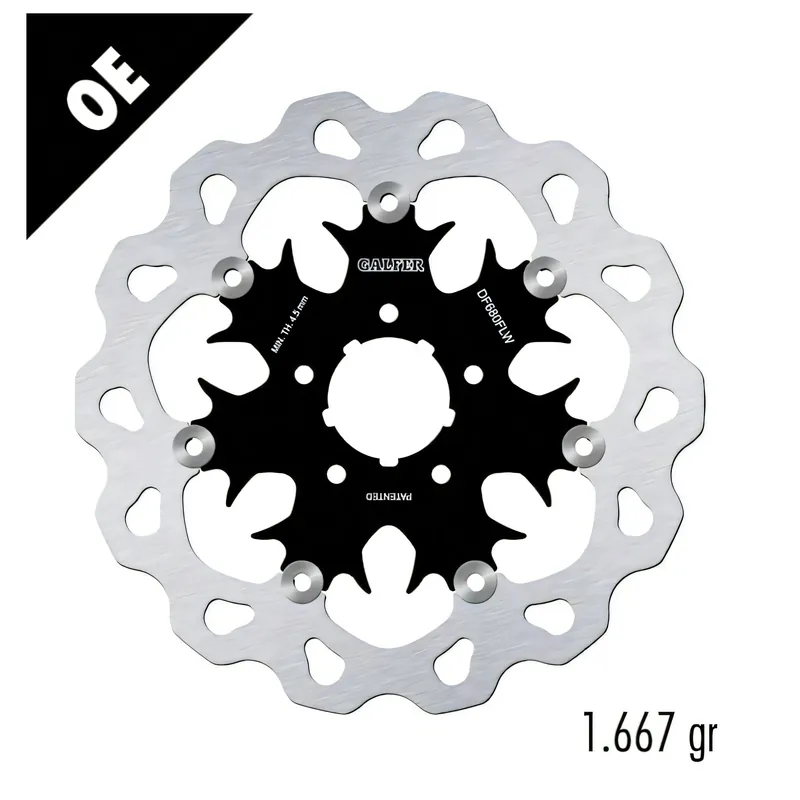 Bremsscheibe Set Galfer 2x DF680FLW WAVE® mit ECE R90 Zulassung, schwimmend vorne 292x5mm für Harley Davidson FLHRC Road King Classic FLHTC Ultra FLHTCU Electra Glide FLHXI Bj. 1990 - 2023 Bestseller