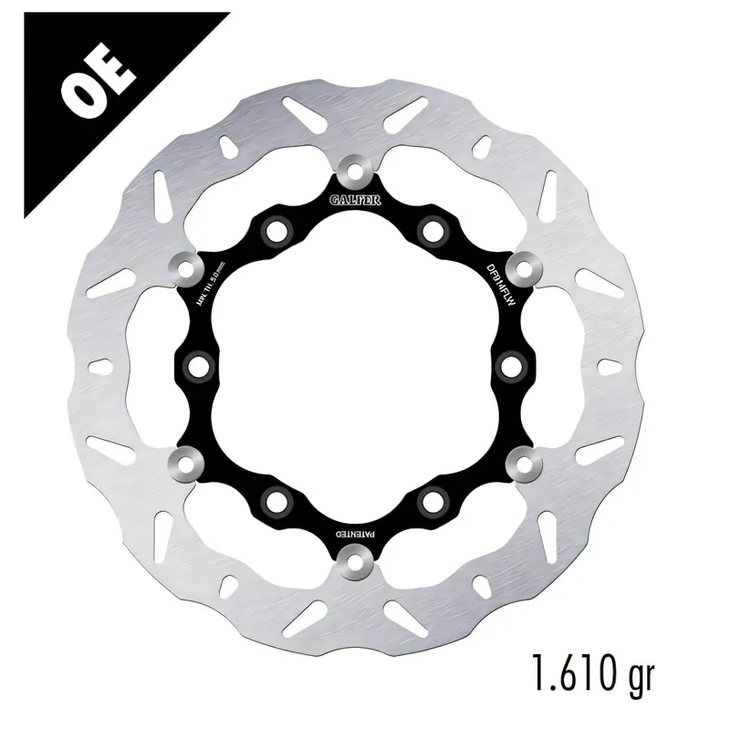 Expressversand Bremsscheibe Galfer DF914FLW WAVE® mit ECE R90 Zulassung, schwimmend vorne 310x5,5mm für Triumph Bonneville T100 Scrambler 800 / 900 ccm Bj. 2001 - 2025