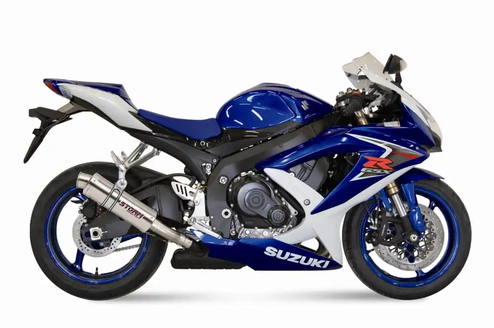 Auspuff Storm SLIP-ON GP Edelstahl mit ABE für Suzuki GSX R GSX-R 600 / 750 ccm Bj. 2008 - 2016 Highlight