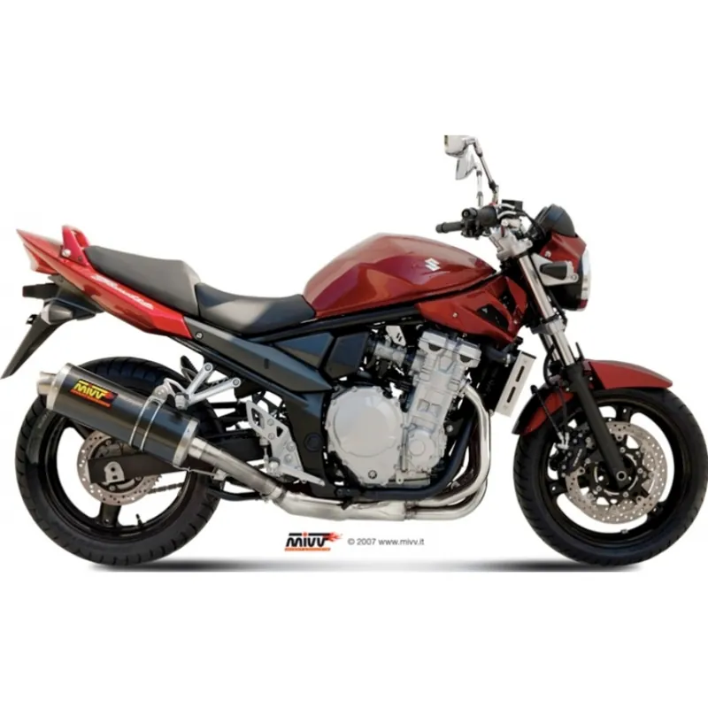 Neuheit Auspuffanlage Mivv SLIP-ON Edelstahl Oval Sport für Suzuki GSF Bandit / S ABS GSX F 650 ccm Bj. 2007 - 2014