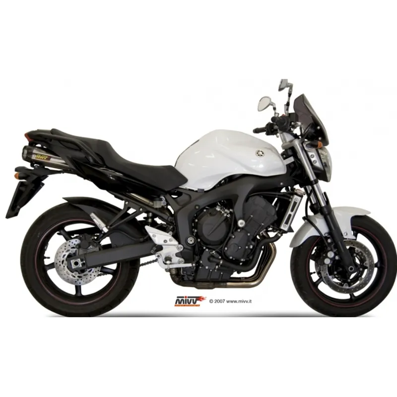 Auspuffanlage Mivv 2 SLIP-ON Edelstahl mit Carbon Kappe Suono Sport für Yamaha FZ 6 Fazer / S 600 ccm Bj. 2004 - 2011 Zertifiziert