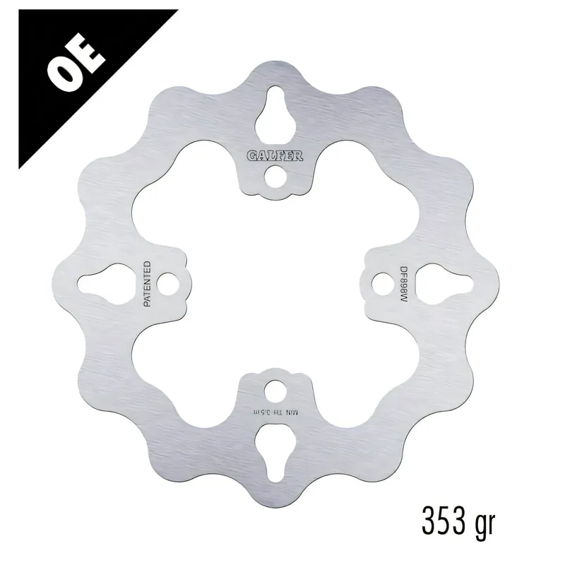 Meistverkauft Bremsscheibe Galfer DF898W WAVE® mit ECE R90 Zulassung, starr vorne 177x4mm (2 benötigt) für Polaris Ranger Crew EFI 500 ccm
