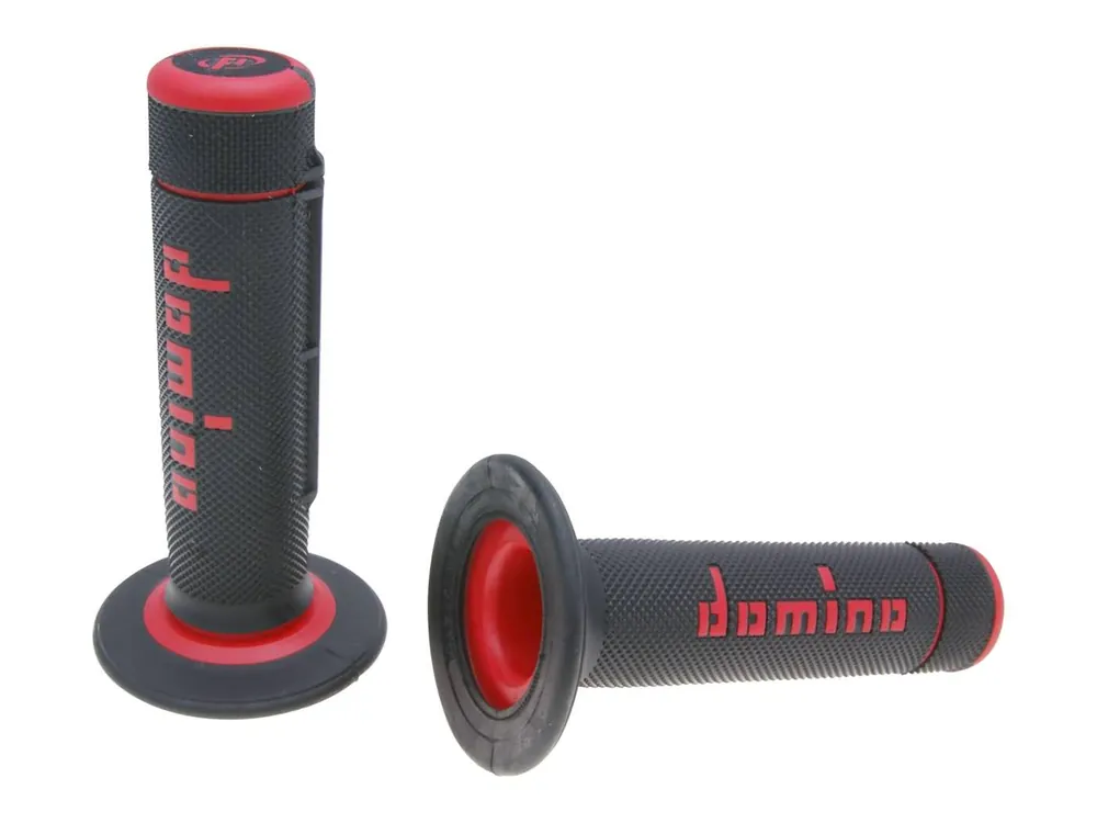 Griffe Satz Domino A020 Off-Road Halbwaffel schwarz / rot Neu Im Sortiment
