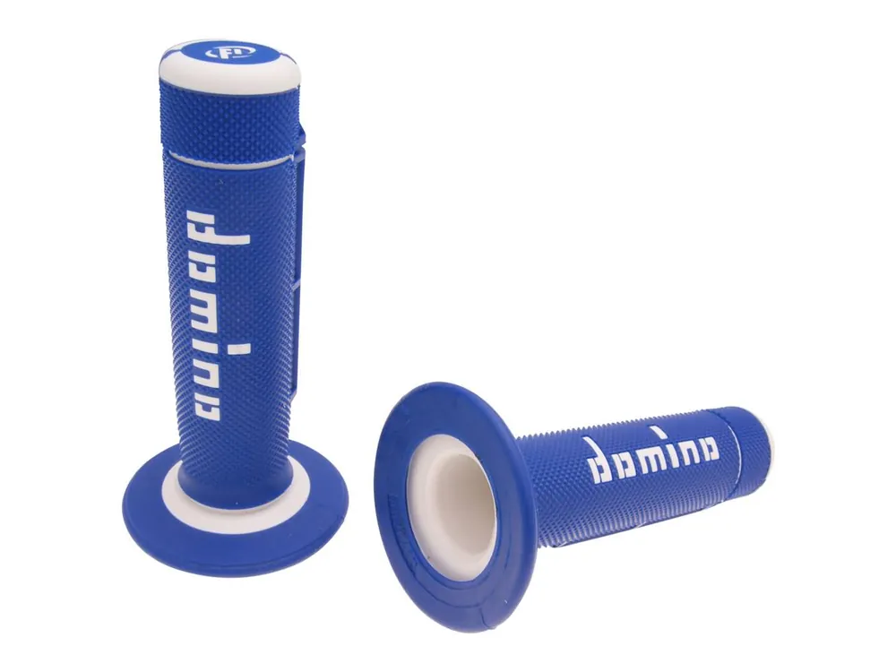 Solange Der Vorrat Reicht Griffe Satz Domino A020 Off-Road Halbwaffel blau / weiß