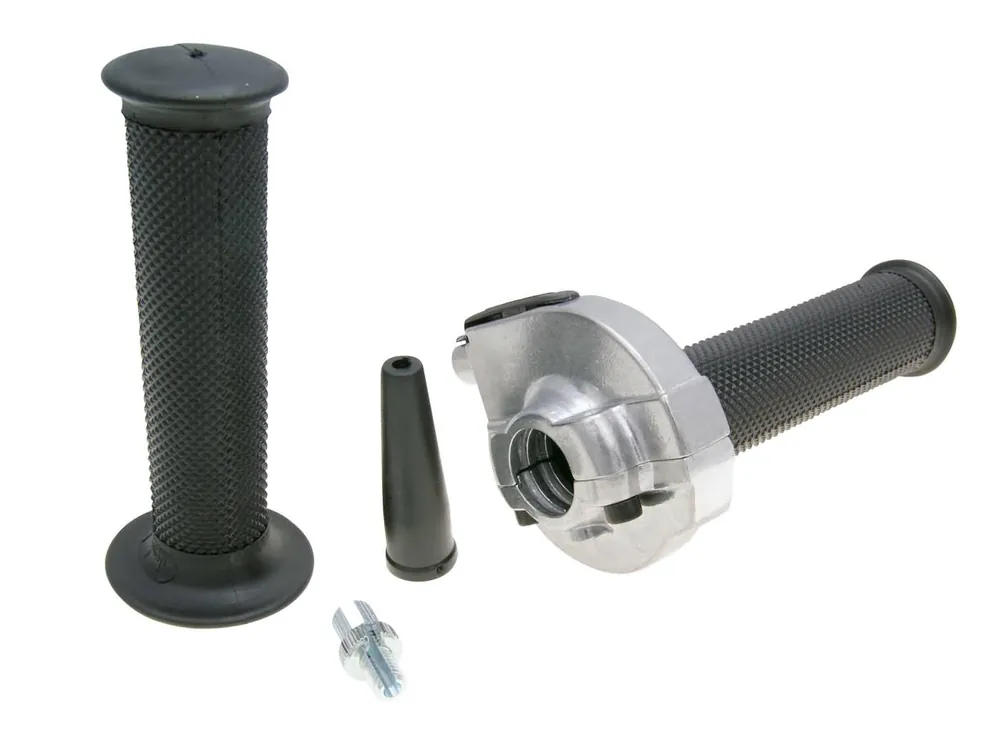 Gasgriff Set Domino Kurzhub Enduro 2,3°/ 46mm verchromt - universal Finale Aktion