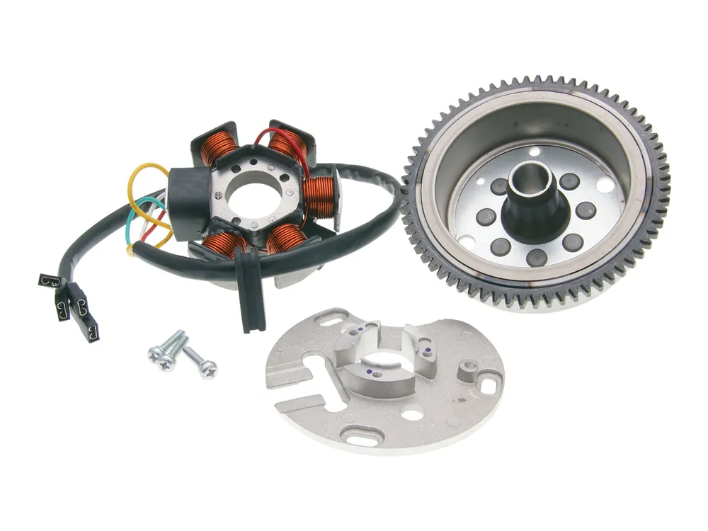 Sichere Zahlung Lichtmaschine / Zündung inkl. Rotor OEM für Piaggio / Derbi Motor D50B0 E-Start