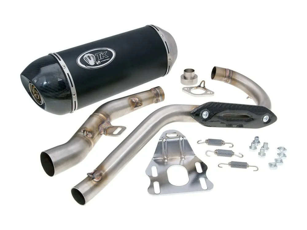 Auspuff TurboKit Off Road 125 Oval H2 mit Zulassung für Rieju Marathon Pro 125 Nur Heute