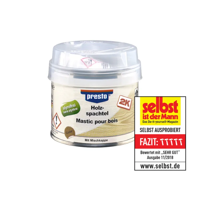Presto 443534 / 604416 Spezialspachtel Holzspachtel dunkel, 250g Sichere Zahlung
