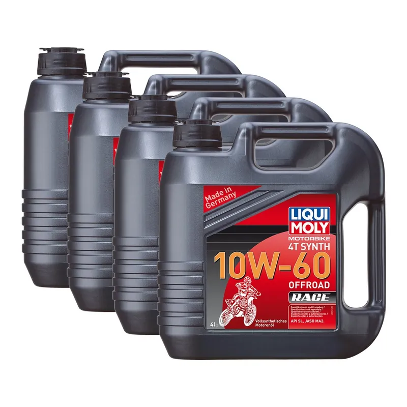 4x Liqui Moly 3054 Motorbike 4T Synth Motoröl Offroad Race 10W-60 4L Schneller Versand