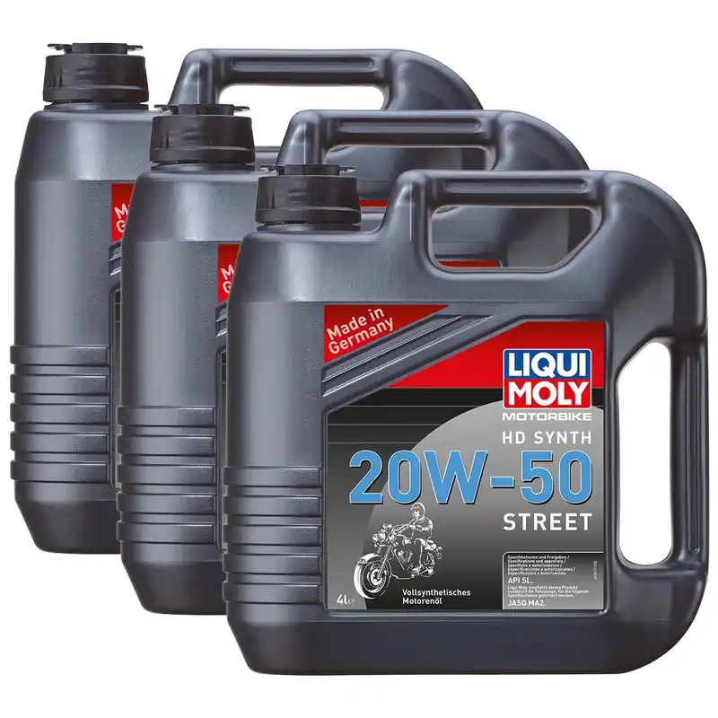 Super-Preis 3x Liqui Moly 3817 für Harley Davidson Motorbike HD Synth Street Motoröl 20W-50 4L