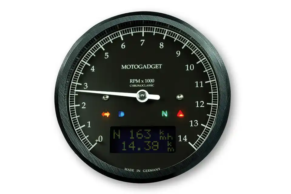 Neue Ware motogadget motoscope classic Drehzahlmesser DarkEdition -14.000 U/min