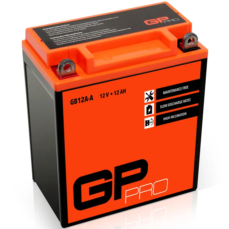 Garantierte Lieferung GP-PRO Gel-Batterie 12V 12Ah GB12A-A Motorradbatterie, wartungsfrei versiegelt vorgeladen ähnlich YB12A-A / YB12A-B / 51211 / CB12A-A / EB12A-A