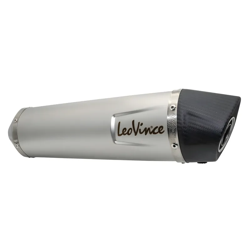 Begrenztes Angebot Endschalldämpfer LeoVince Auspuff-Ersatzteil 0231, Edelstahl, Ø 50mm 370mm, links für EVO