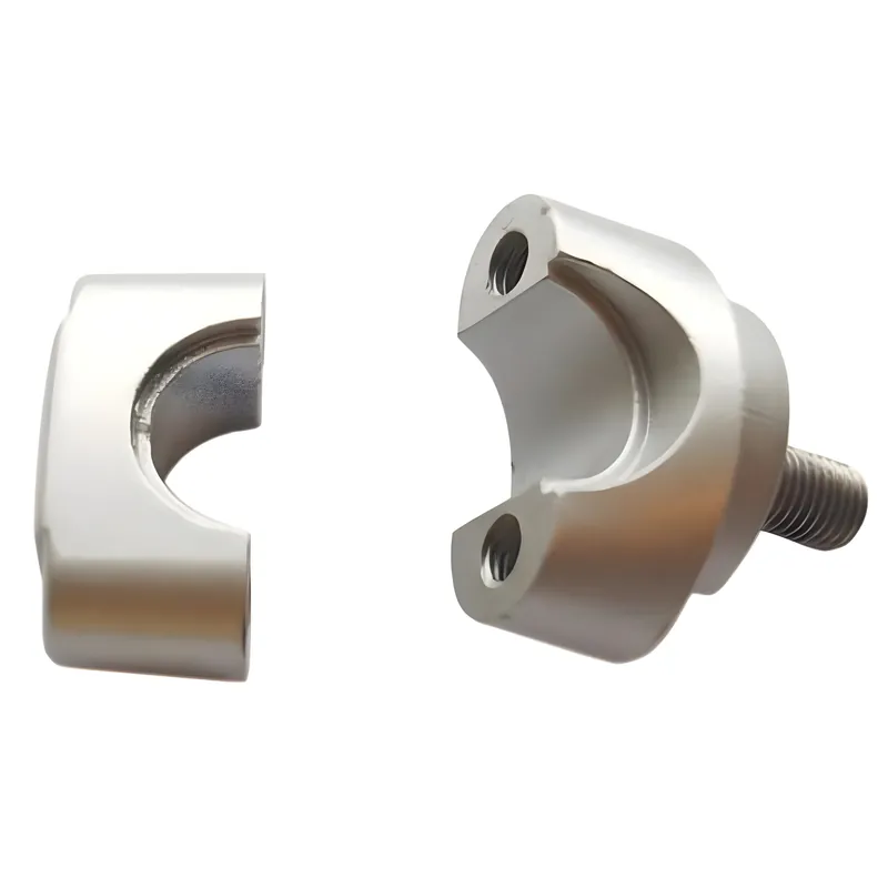 Lenker-Klemmen FS1 silber oben und unten 2-teilig Abverkauf