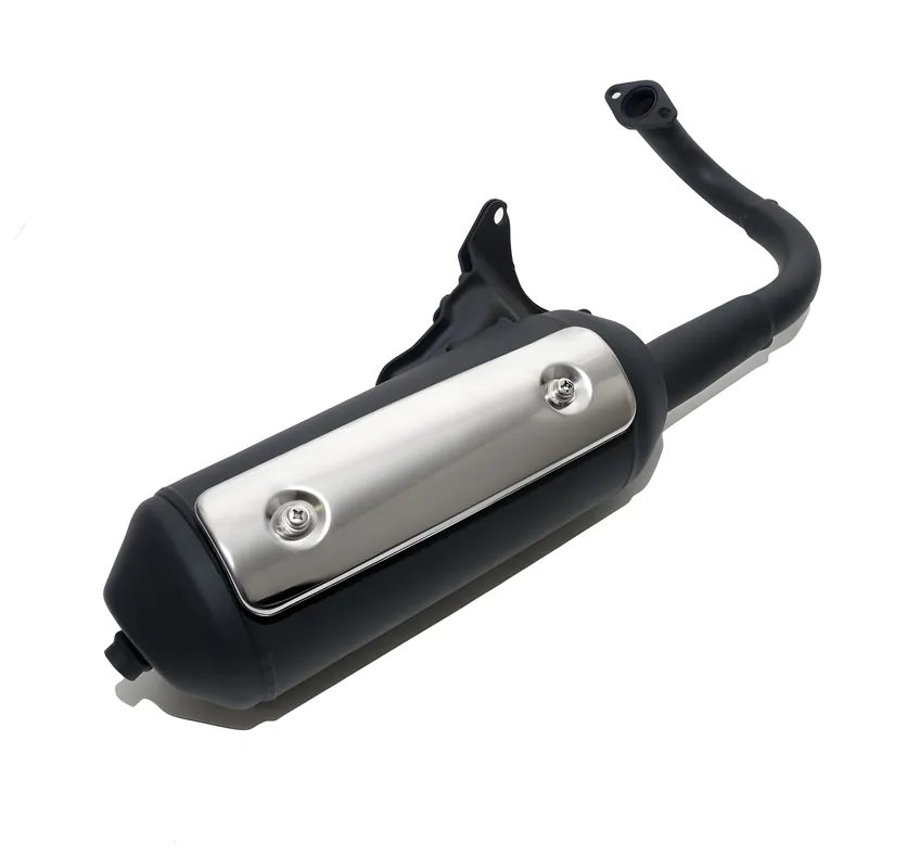 Garantierte Lieferung Auspuffanlage MXT Standard Auspuff mit Hitzeschild, chrom für Piaggio AC / LC