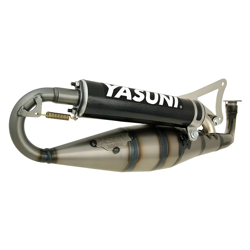 Super-Preis Auspuffanlage Yasuni Carrera 16 carbon aramid für Minarelli liegend, Yamaha Aerox Cat, Aprilia SR Racing LC Malaguti F12 Phantom AC Neos MBK Nitro Jog