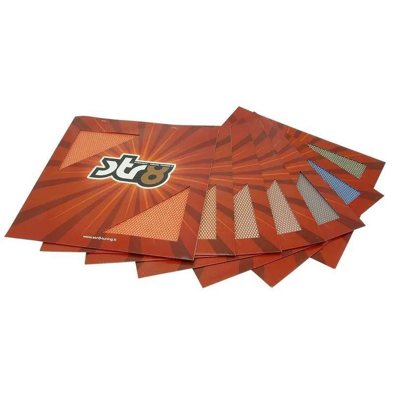 Neu Racinggitter STR8 strong quality, 30x30cm, feiner Lochabstand, blau eloxiert