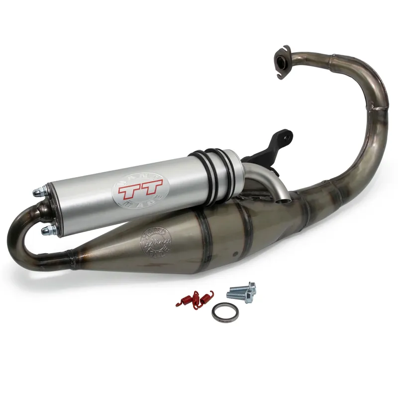 Auspuffanlage komplett LeoVince HAND MADE TT mit Zulassung, Aluminium für Peugeot Speedfight 50 / X-Fight 50 KAT LC Zertifiziert