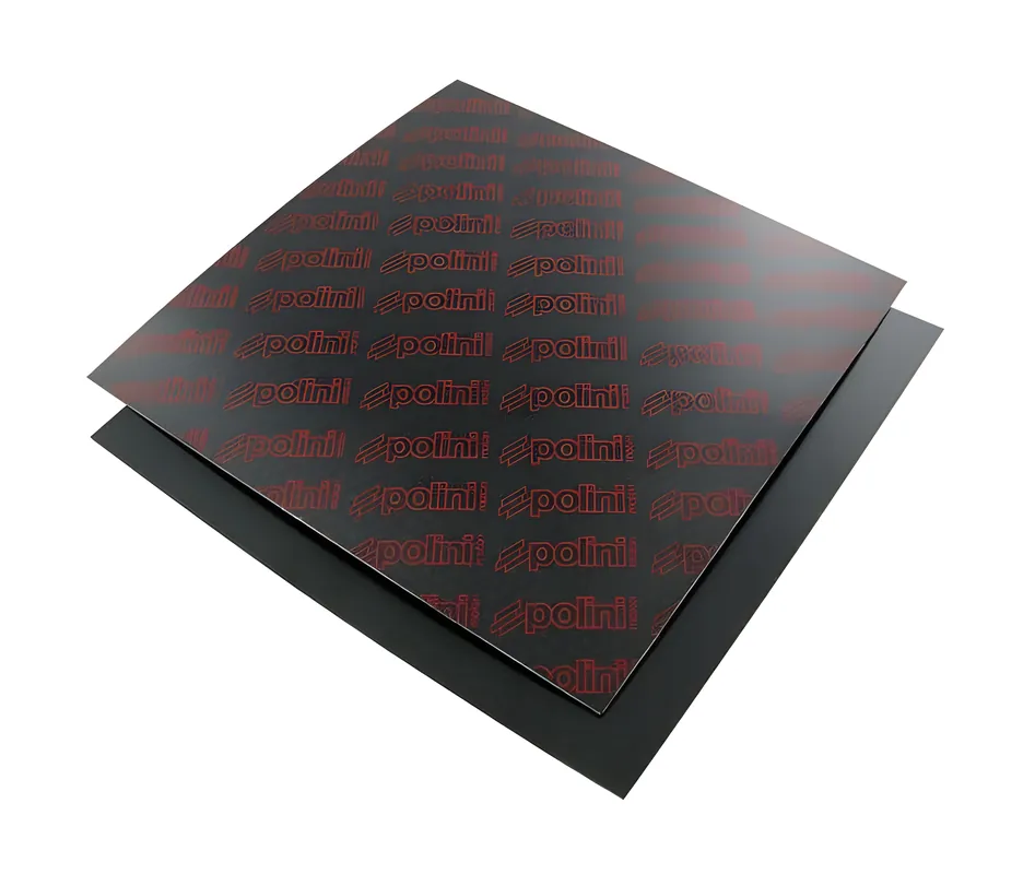 Versand Am Gleichen Tag Membranzungen Polini, 110x110mm, carbon, Stärke 0,45(gemessen 0,50) Rot