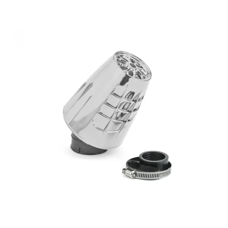 Sichere Zahlung Luftfilter TNT Obus Chrom, Anschluss 28 / 35mm