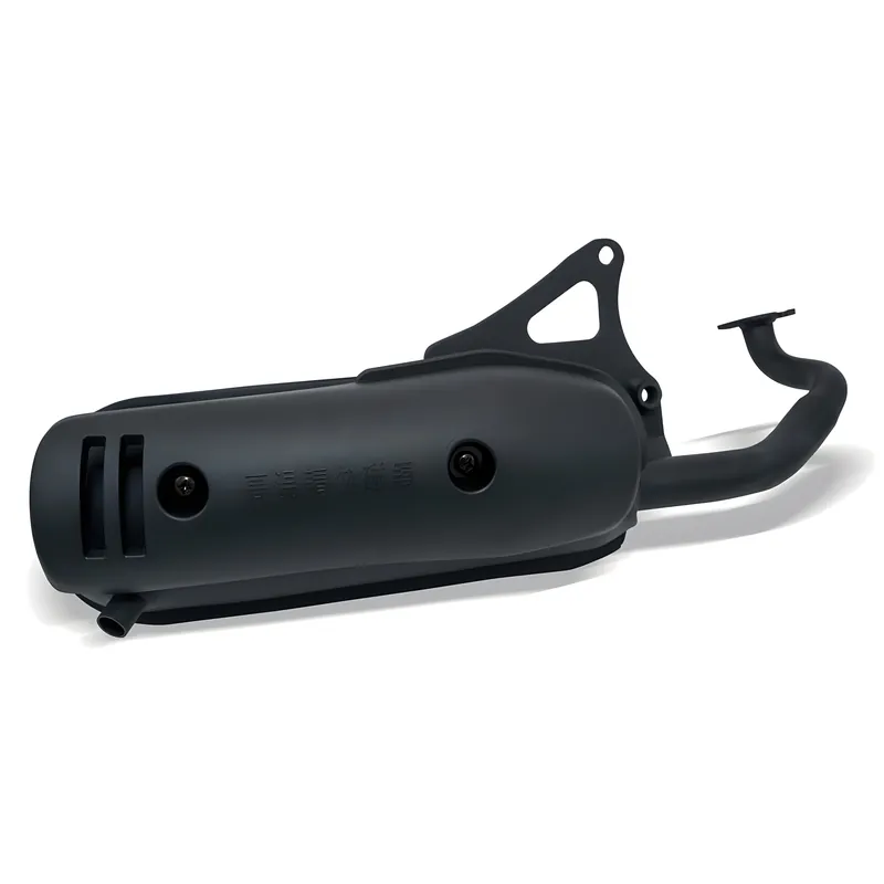 Auspuffanlage MXT Standard Auspuff mit Hitzeschild, schwarz für Minarelli liegend AC / LC Neu Im Sortiment