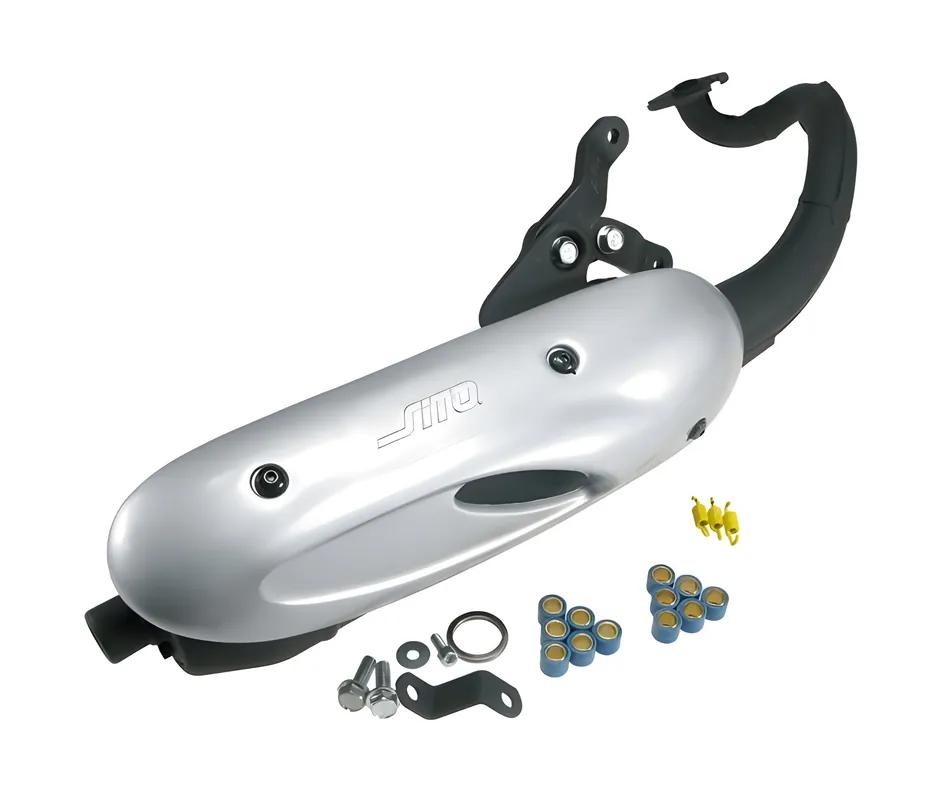 Sonderangebot Auspuffanlage komplett LeoVince SITO mit Zulassung, Stahl für Yamaha Aerox 50 Kat LC Bj. 2004 - 2012