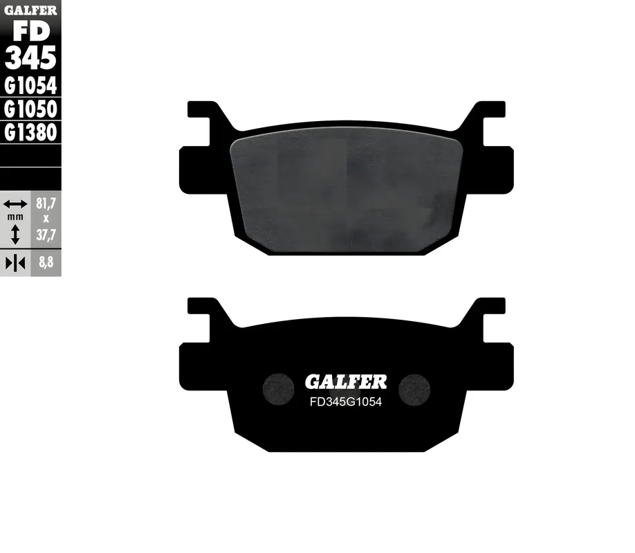 Sichere Zahlung Bremsbeläge Set Galfer FD344G1054 & FD345G1054 Semi-Metall vorne & hinten für Honda NSS Forza EX 250 ccm