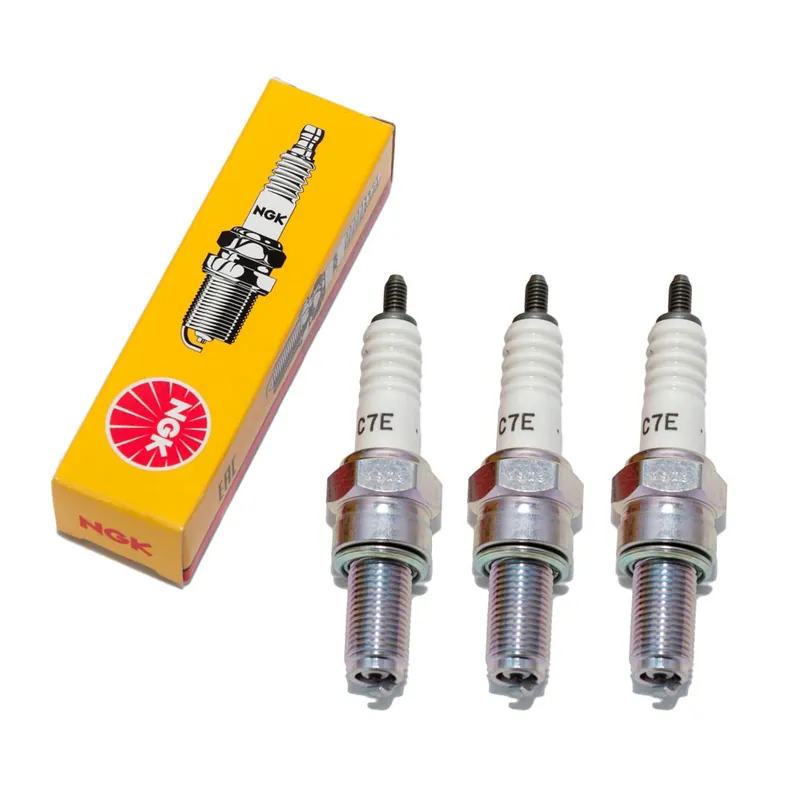 Zündkerzen Set NGK 3x C7E Zündkerze, 19,0mm Langgewinde Ø 10,0mm, 5096 Top-Preis