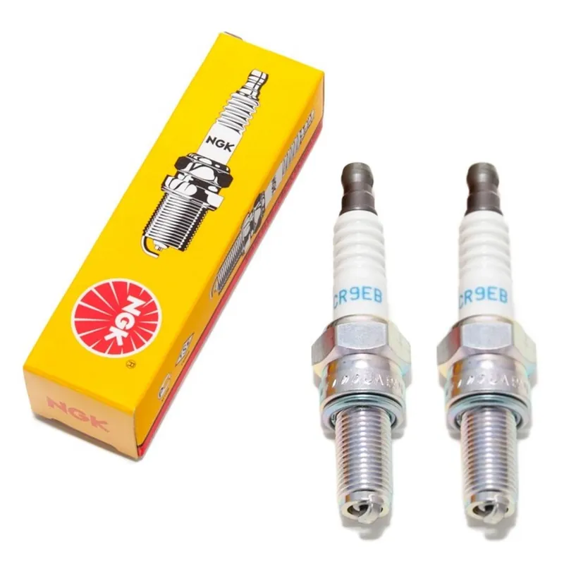 Zündkerzen Set NGK 2x CR9EB Zündkerze entstört, 19,0mm Langgewinde Ø 10,0mm, feste SAE-Anschlussmutter, 6955 Direktkauf