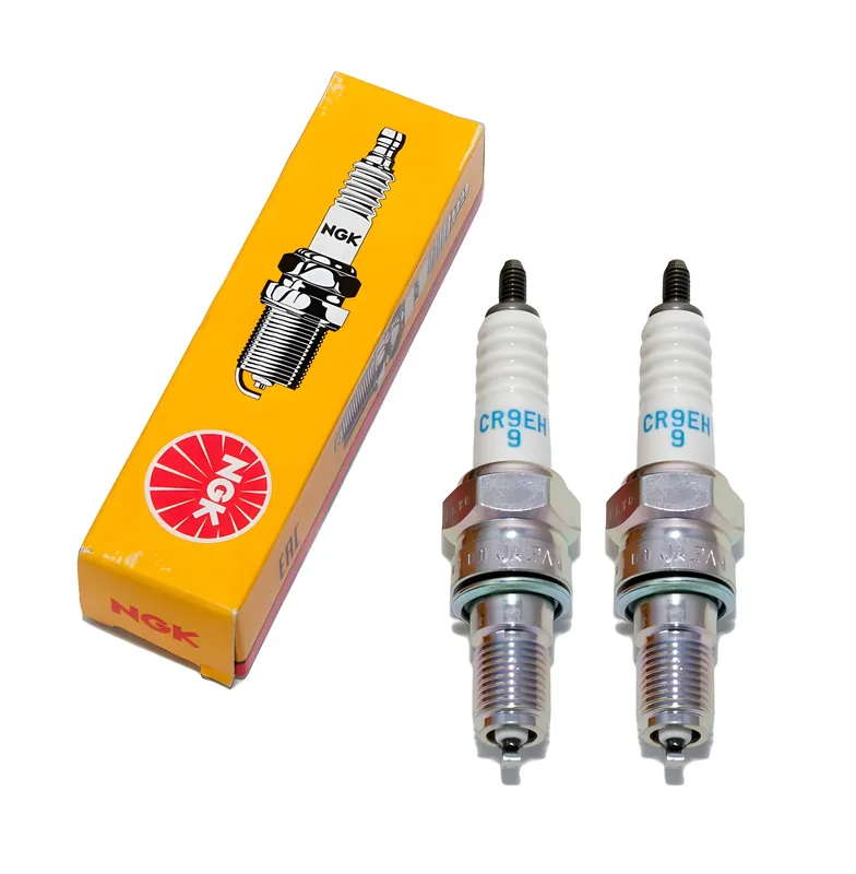 Must-Have Zündkerzen Set NGK 2x CR9EH-9 Zündkerze entstört, 19,0mm Langgewinde Ø 10,0mm, 5454 / 7502