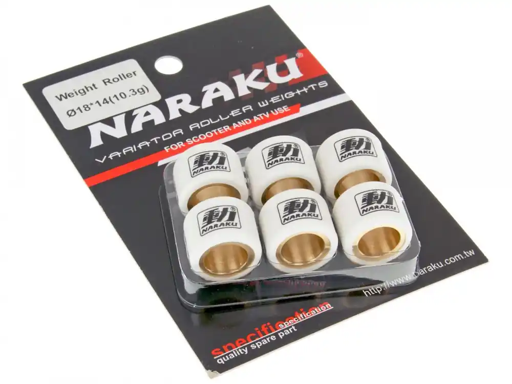 Preisknaller Variomatikgewichte Naraku HD HeavyDuty Satz Variorollen 18x14mm, 10,9g, 6 Stück