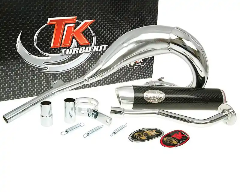 Auspuff TurboKit Bufanda RQ Chrom mit Zulassung für Gilera GSM, H@k mit Morini Direkt Vom Hersteller