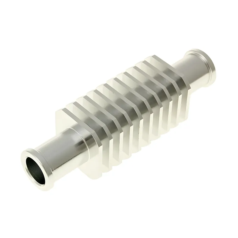 Durchlaufkühler / Minikühler Aluminium silber (30x103mm) 17mm Schlauchanschluss Sonderaktion