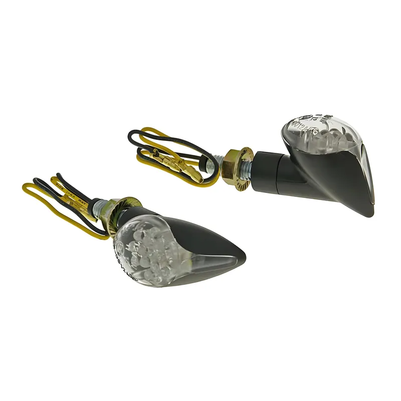 Direktkauf Blinker Set M8 LED schwarz Cone Klarglas