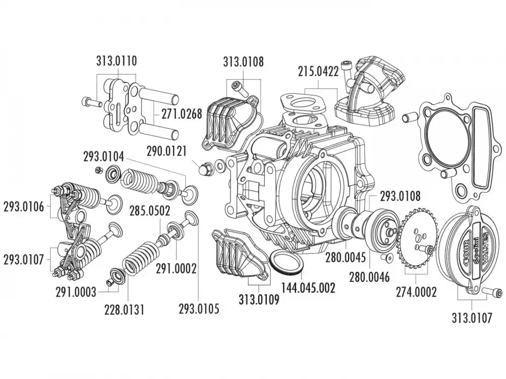 Garantierte Lieferung Einlassventil Polini für 4V Zylinderkopf für Honda XR 50, Polini XP4T