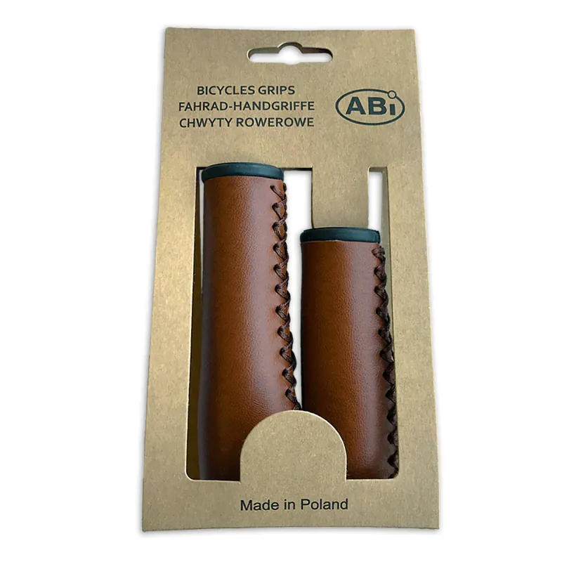 Direkt Vom Hersteller Fahrradgriffe Kunstleder ABI Lenkergriffe Set 22 x 95 / 120mm braun
