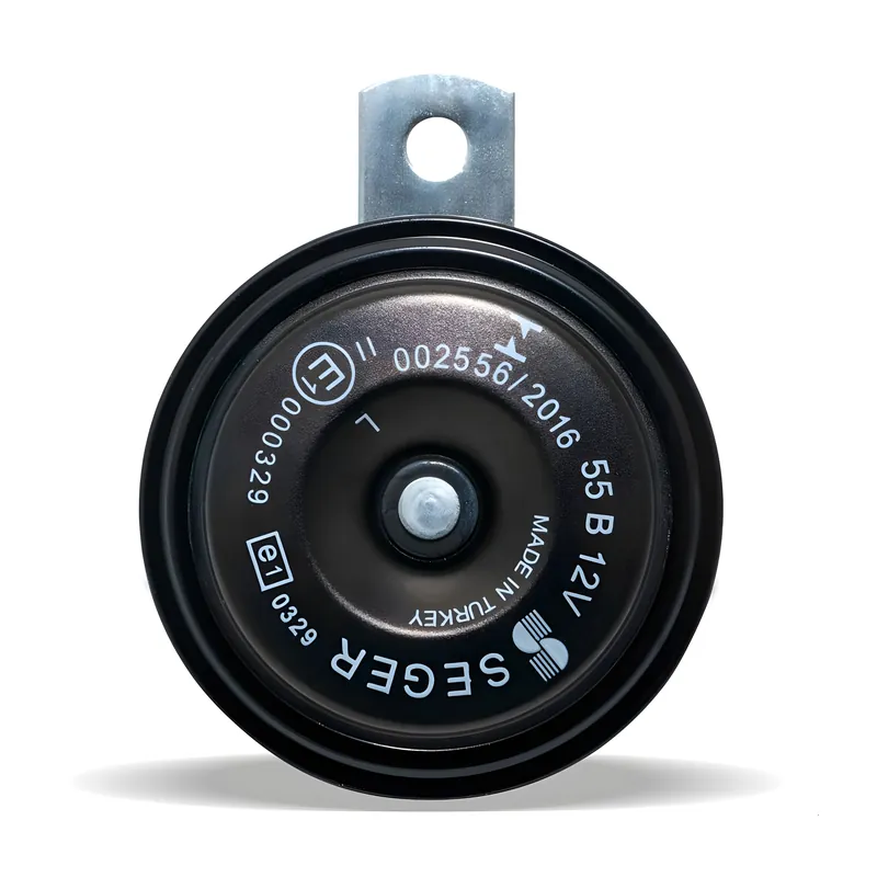 Zertifiziert Hupe Signalhorn 108Db schwarz 12 Volt 350-420Hz, Ø 76mm, 52mm für Simson S51, S53, S70, S83 / MZ ETZ