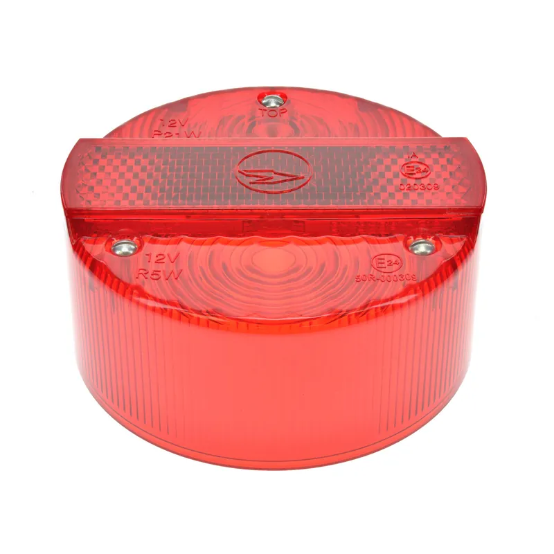 Markenprodukt Rücklichtkappe f. Bremsschlußleuchte BSL, ø 120mm - rot - 3 Schrauben - Lichtaustritt 8520.26-200