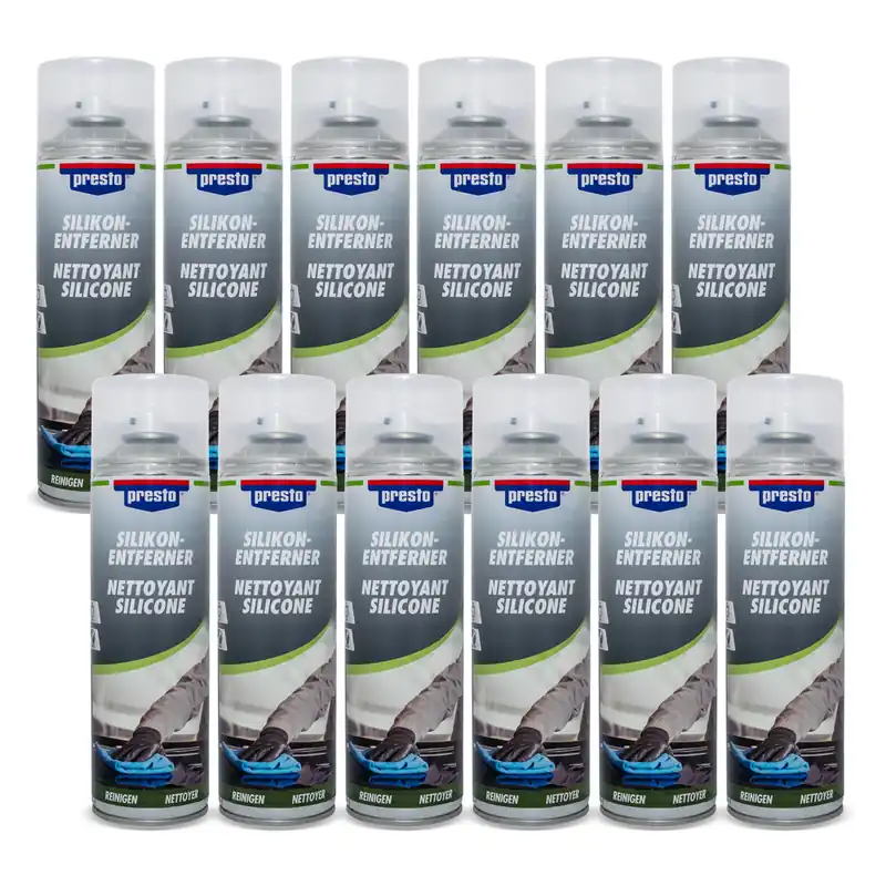 12 Dosen Silikon-Entferner Spray Presto 500ml Rabatt