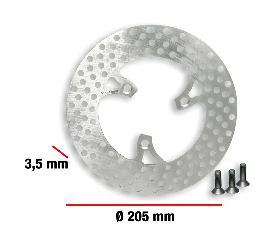 Preisreduziert Bremsscheibe Malossi Ø 205mm, Dicke 3,5mm für Cross Gabel