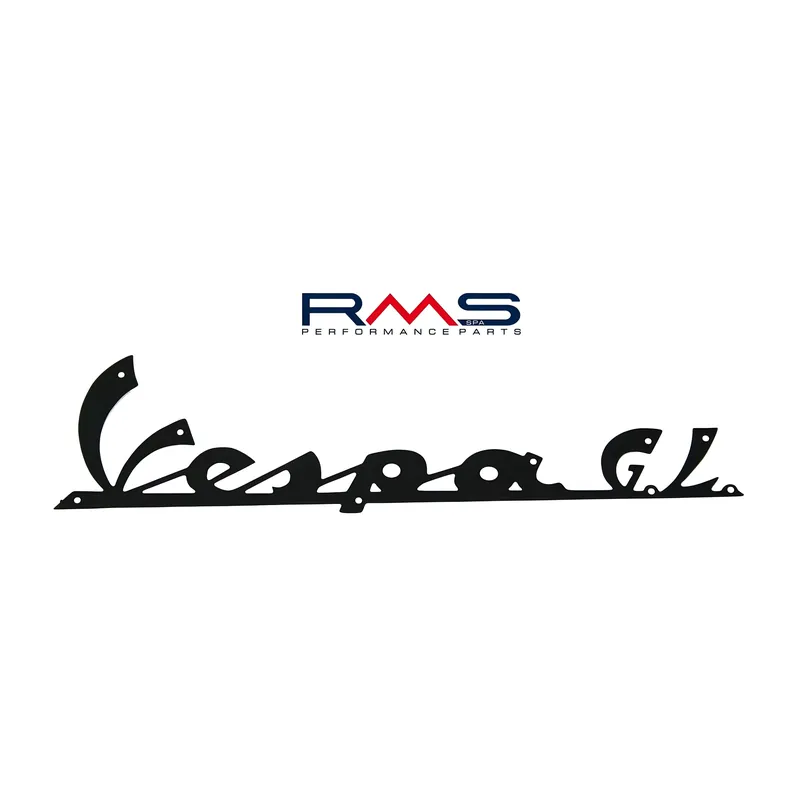 Emblem / Schriftzug RMS " für Vespa GL ", schwarz, 094743 Super-Preis
