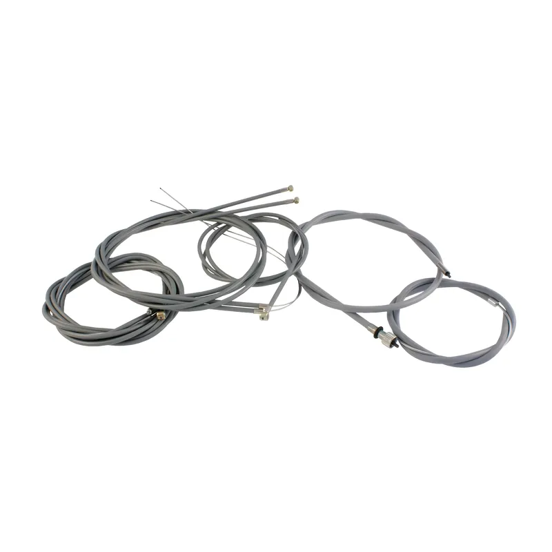 Neu Bowdenzug Set RMS, grau, 7 Stück für Vespa 50
