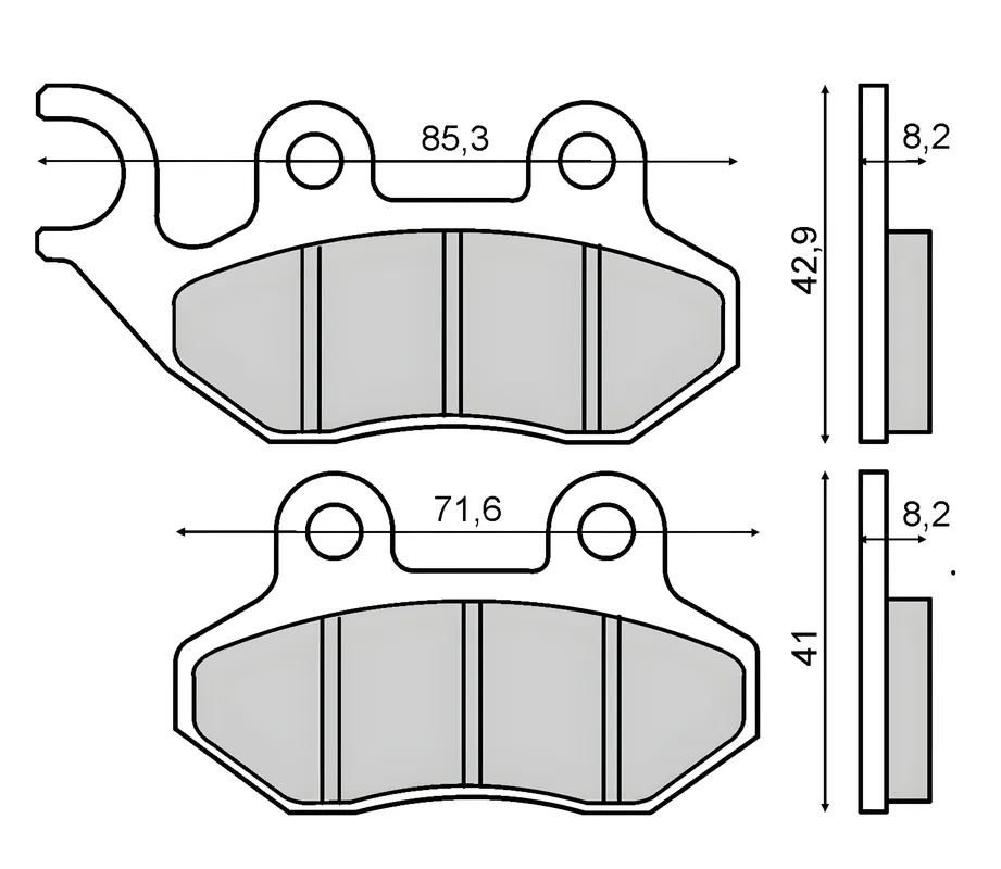 Bremsbeläge vorne RMS für Sym 125ccm Brembo System Meistverkauft