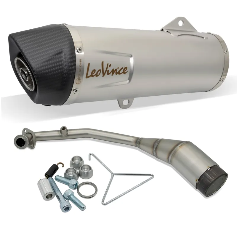 Knallerangebot Auspuffanlage komplett LeoVince LV ONE EVO mit Katalysator & Zulassung, Edelstahl, Carbon Kappe für Honda Forza 125 Bj. 2021 - 2024 E5
