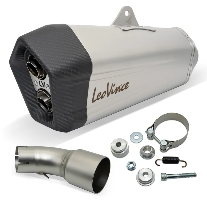 Endschalldämpfer LeoVince SLIP-ON LV-12 mit Zulassung, Titanium, Carbon Kappe für Suzuki V-Strom 1000 Markenprodukt
