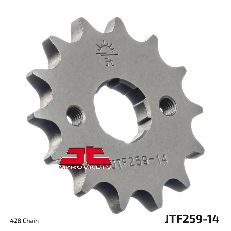 Ritzel JT Sprockets 428 14Z grobverzahnt Innendurchmesser 18mm / 20mm für REX Rex, Explorer Race GT Rexy Kymco CK1 Daelim VC Advance VT VS Rieju Marathon Markenprodukt