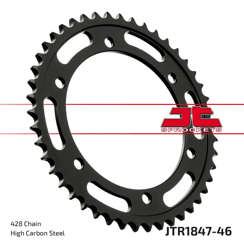 Kettenrad JT Sprockets 428 46Z Innendurchmesser 120mm Lochkreis 136mm für Yamaha TDR R FZR RR 125 - 400 ccm Bj. 1990 - 2015 Schneller Versand