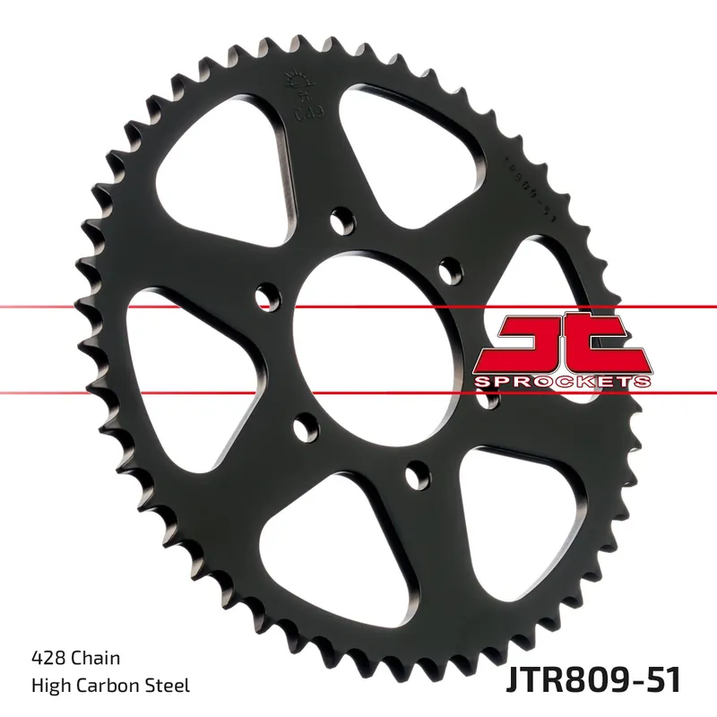 Schneller Versand Kettenrad JT Sprockets 428 51Z Innendurchmesser 64mm Lochkreis 84mm für Kreidler Supermoto DT, Suzuki DR S SE TS X ER Enduro 125 ccm Bj. 1973 - 2008