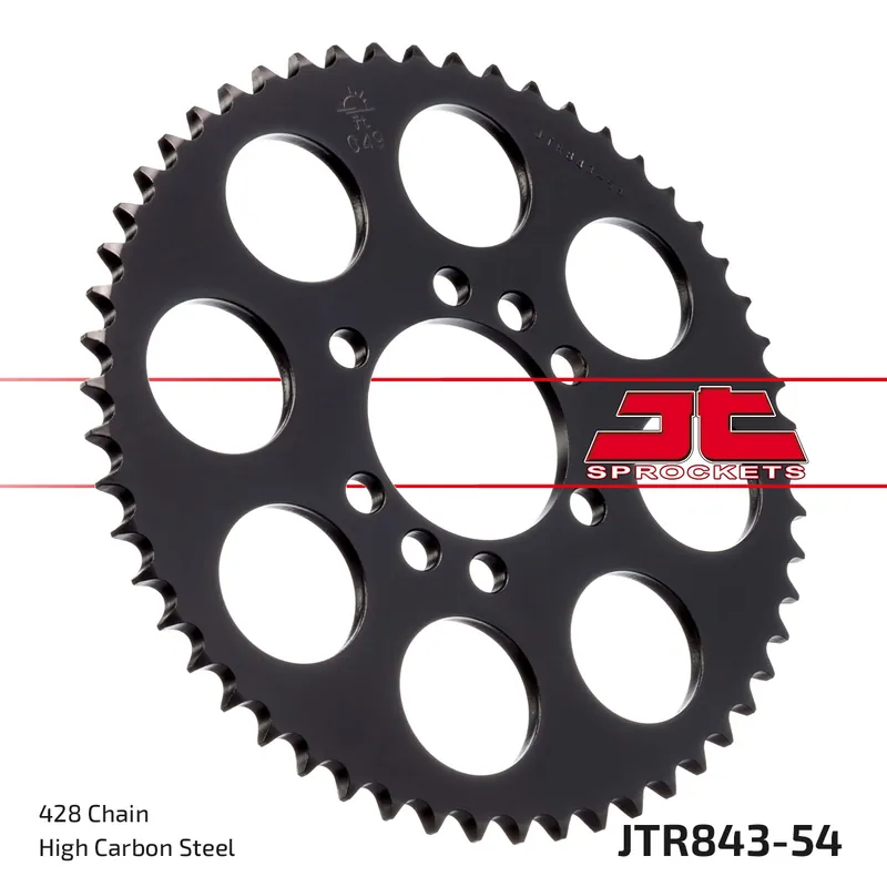 Kettenrad JT Sprockets 428 54Z Innendurchmesser 62mm Lochkreis 80mm für Yamaha DT LC 2 LC-2 MX 80 - 175 ccm Bj. 1978 - 1984 Neuheit